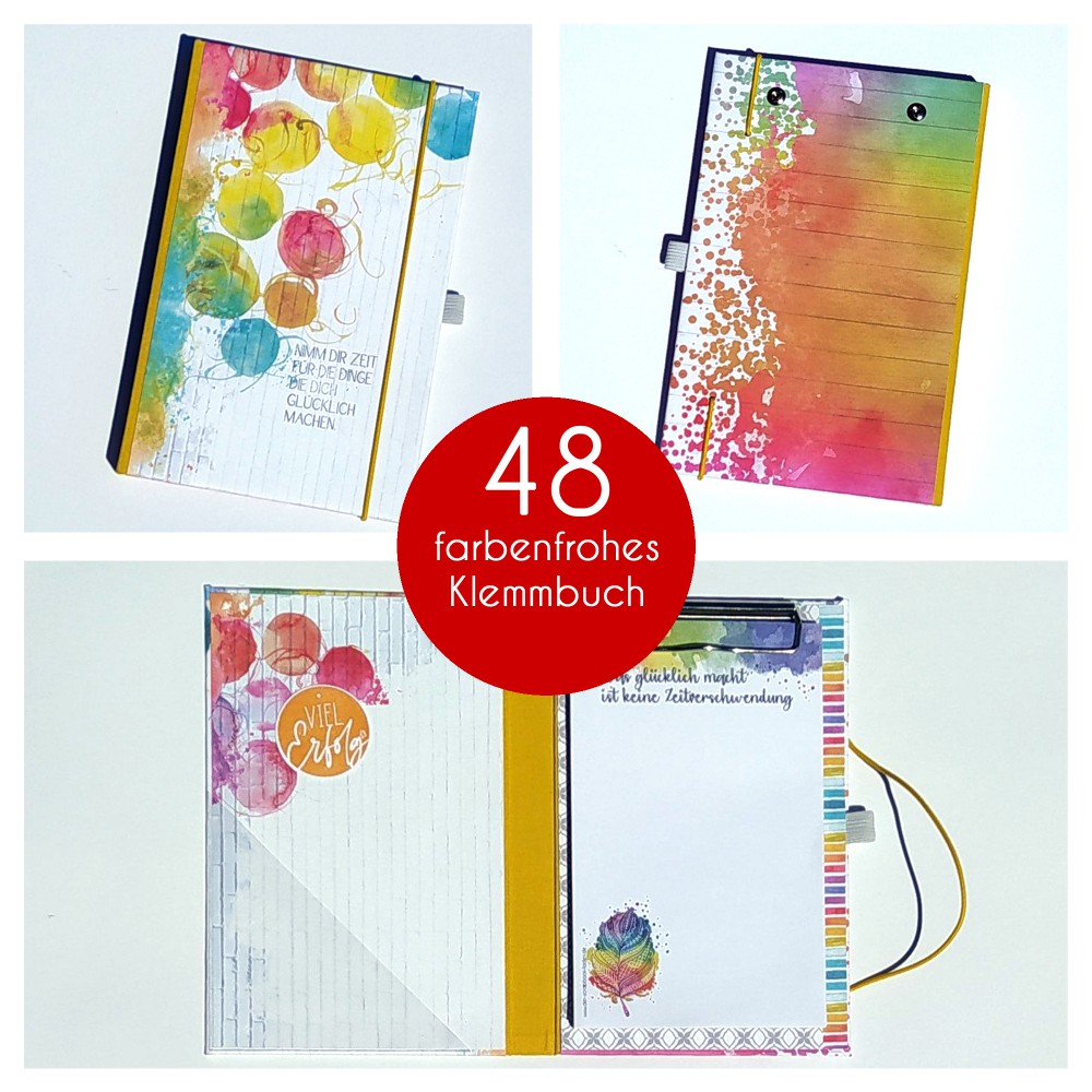 Kreativ Set 48 - farbenfrohes Klemmbuch - zum Schließen ins Bild klicken